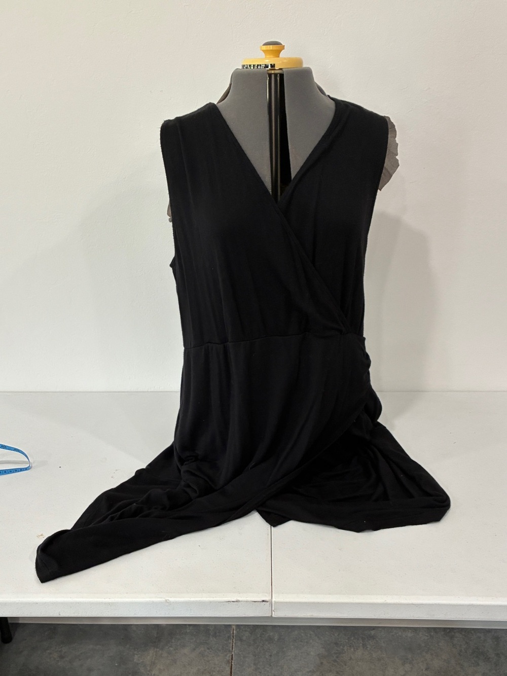 Soma WKND Black Sleeveless Faux Wrap Midi Dress Surplice V-Neck Woman’s Size XXL